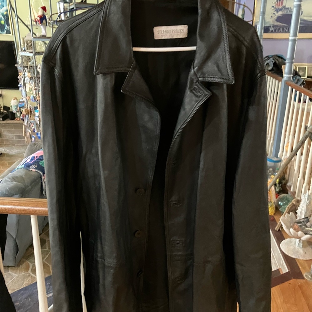 Scully Black Leather Jacket For Men